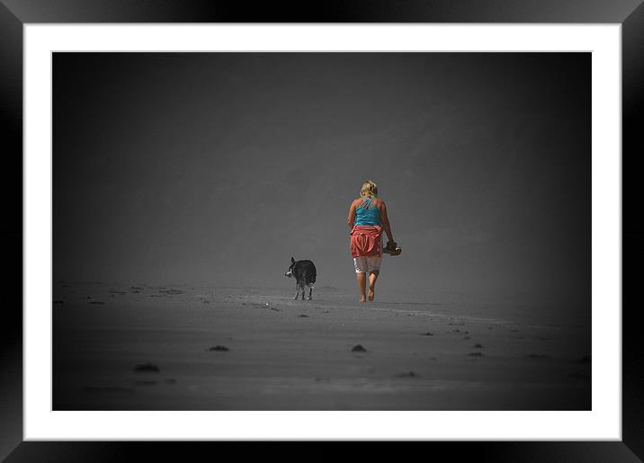 Walking Home Framed Mounted Print by Mark Robson