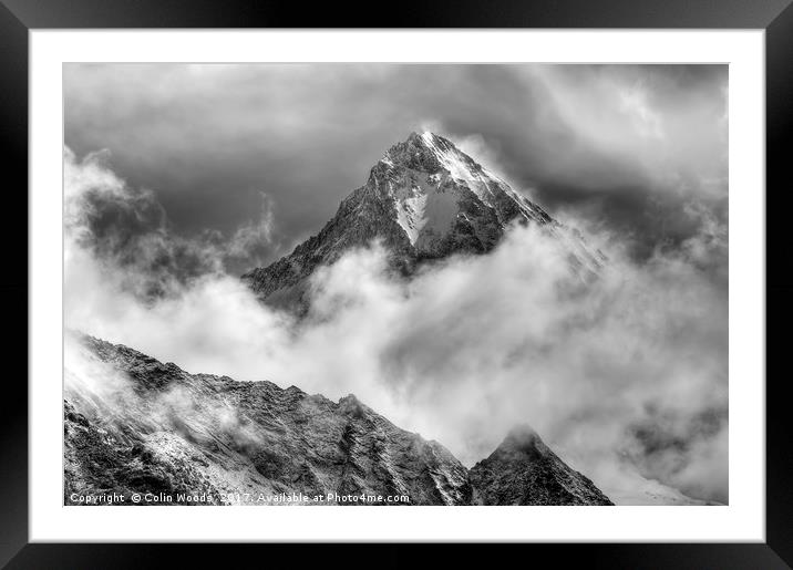 The mighty Dent Blanche in the Valais area of the  Framed Mounted Print by Colin Woods