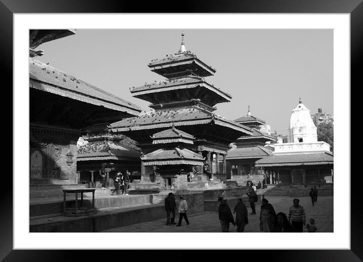 Vishnu Temple, Durbar Square, Kathmandu  Framed Mounted Print by Aidan Moran