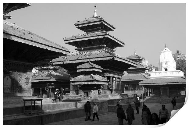 Vishnu Temple, Durbar Square, Kathmandu  Print by Aidan Moran