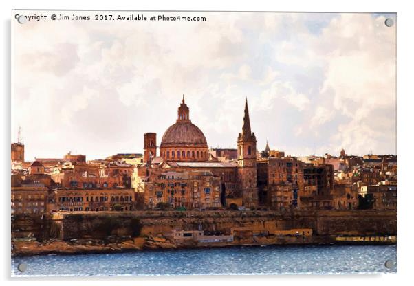 Painterly Valletta Acrylic by Jim Jones