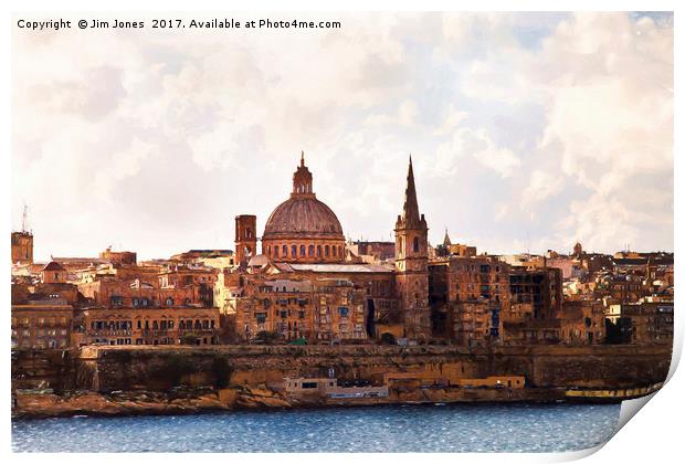 Painterly Valletta Print by Jim Jones