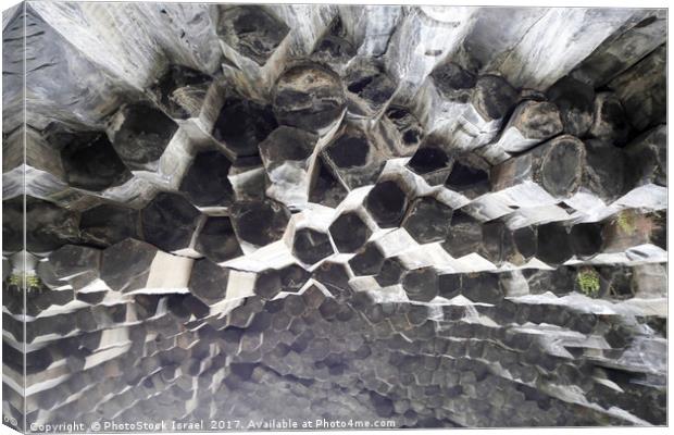 Basalt Rock columns formations Canvas Print by PhotoStock Israel
