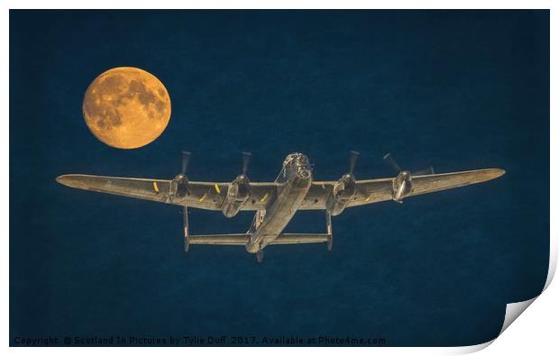 Lancaster Bomber Moon Print by Tylie Duff Photo Art