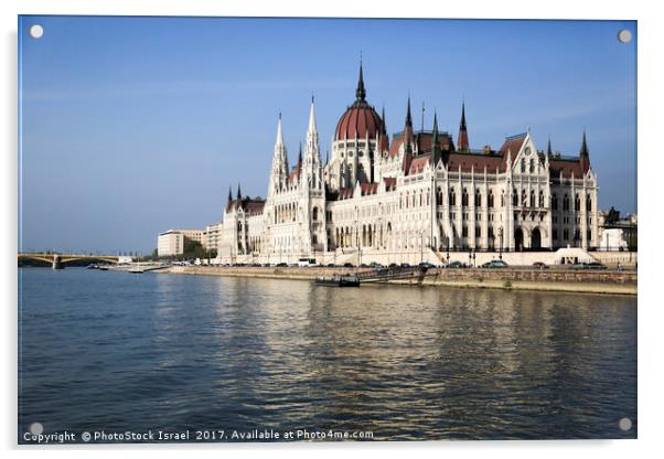 Budapest, Parliament Building  Acrylic by PhotoStock Israel