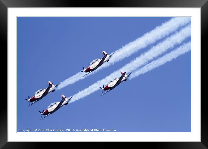 IAF Acrobatic team Framed Mounted Print by PhotoStock Israel