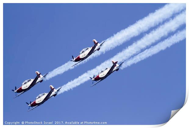 IAF Acrobatic team Print by PhotoStock Israel