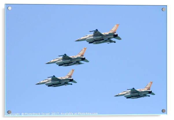 Israeli Air Force F-16  Acrylic by PhotoStock Israel