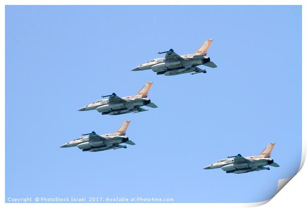 Israeli Air Force F-16  Print by PhotoStock Israel