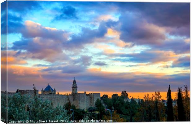 David Tower at sunset  Canvas Print by PhotoStock Israel
