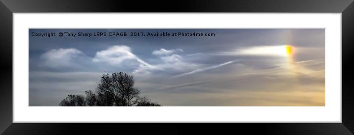 SUN DOG - RYE HARBOUR, EAST SUSSEX Framed Mounted Print by Tony Sharp LRPS CPAGB