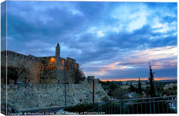 David Tower at sunset  Canvas Print by PhotoStock Israel