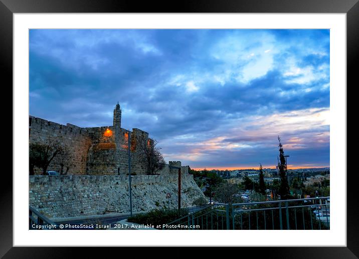 David Tower at sunset  Framed Mounted Print by PhotoStock Israel