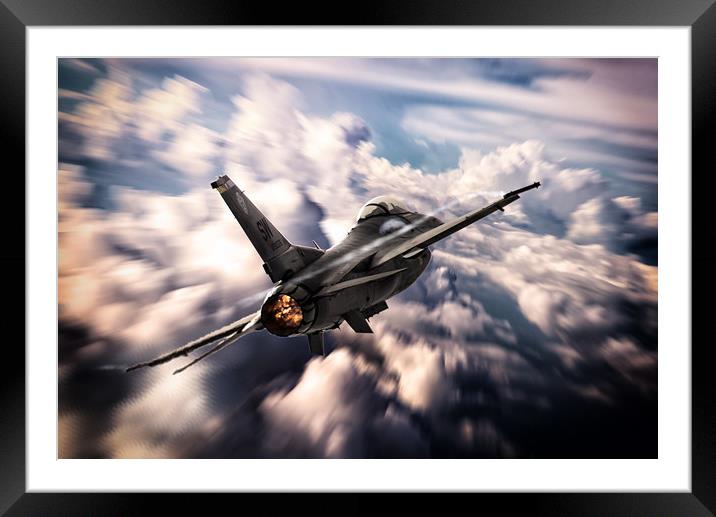 F-16 20th Fighter Wing Framed Mounted Print by J Biggadike