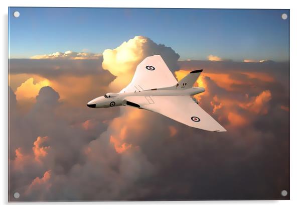 Anti Flash White Vulcan Bomber Acrylic by J Biggadike