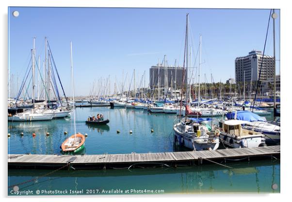 The Tel Aviv marina  Acrylic by PhotoStock Israel