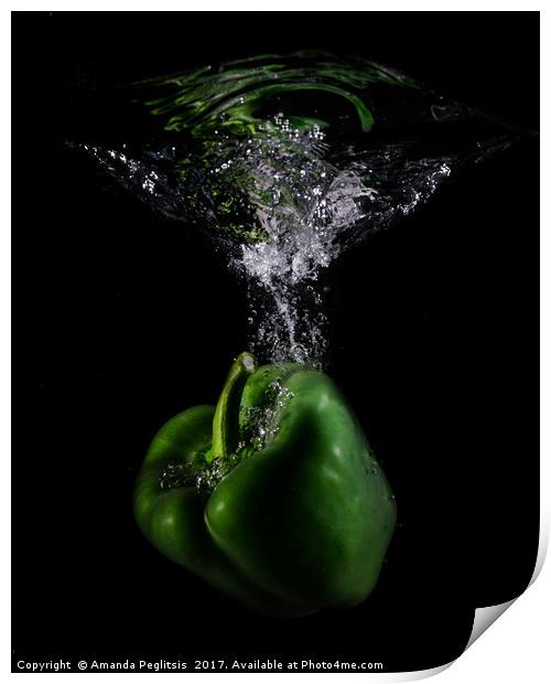 green pepper Print by Amanda Peglitsis