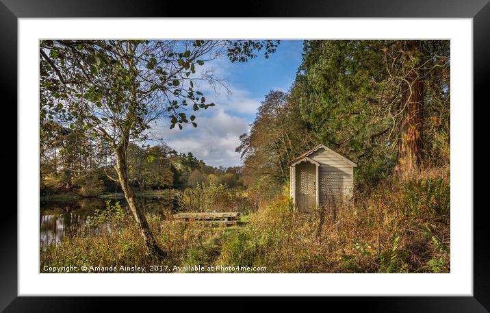 The Fishing Hut Framed Mounted Print by AMANDA AINSLEY