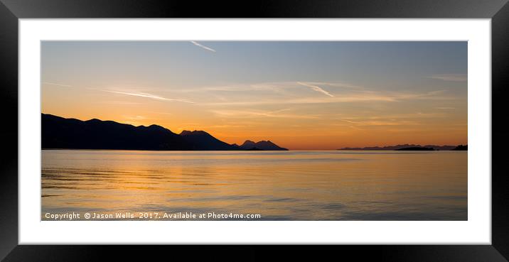 Dawn over the Peljesac peninsula Framed Mounted Print by Jason Wells