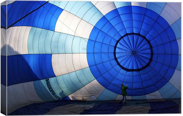 Inside a hot air balloon Canvas Print by Tony Bates