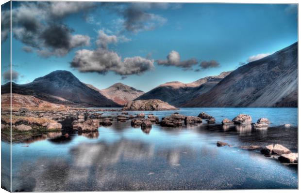 Wastwater on the Rocks Canvas Print by Sarah Couzens