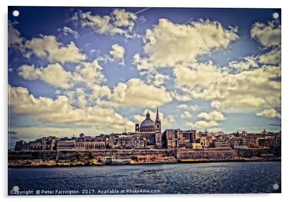 Valletta  Acrylic by Peter Farrington