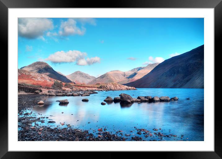 Wastwater Blues Framed Mounted Print by Sarah Couzens