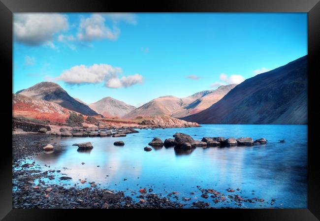 Wastwater Blues Framed Print by Sarah Couzens