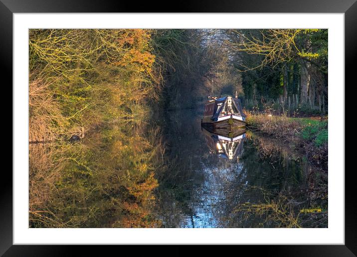 Kennet and Avon Narrow Boat Framed Mounted Print by Tony Bates