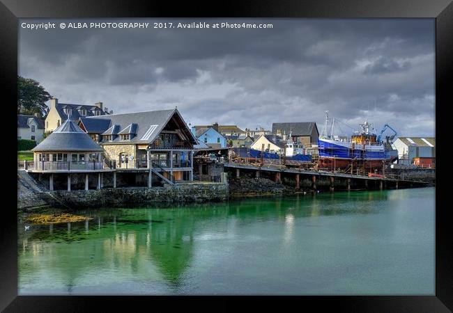 Mallaig Boatyard, Scotland. Framed Print by ALBA PHOTOGRAPHY