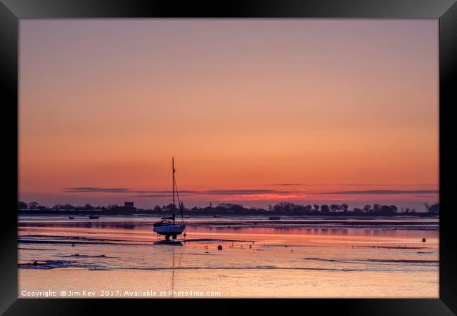 Heybridge Basin  Essex  Sunrise Framed Print by Jim Key