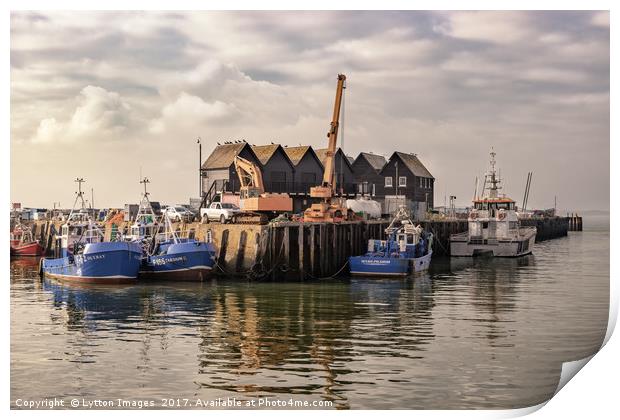 Water at Whitstable (colour) Print by Wayne Lytton