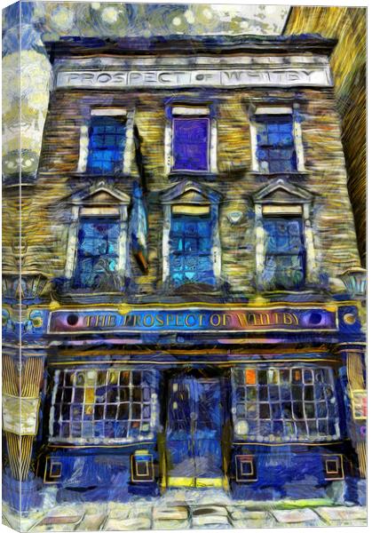 The Prospect Of Whitby Pub Art Canvas Print by David Pyatt