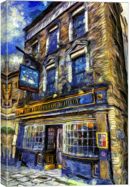 The Prospect Of Whitby Pub Van Gogh Canvas Print by David Pyatt