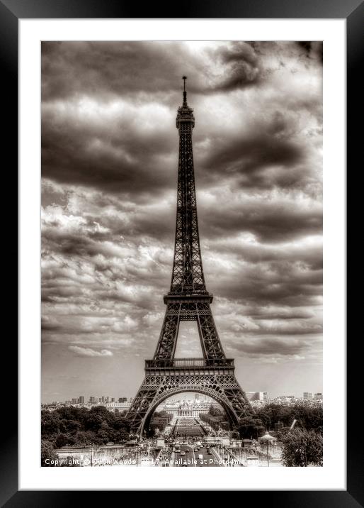 The Eiffel Tower in Paris Framed Mounted Print by Colin Woods