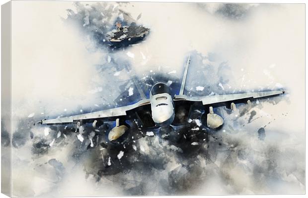 F-18 Superhornet Painting Canvas Print by J Biggadike