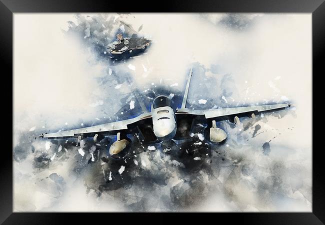 F-18 Superhornet Painting Framed Print by J Biggadike