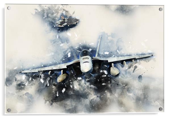 F-18 Superhornet Painting Acrylic by J Biggadike