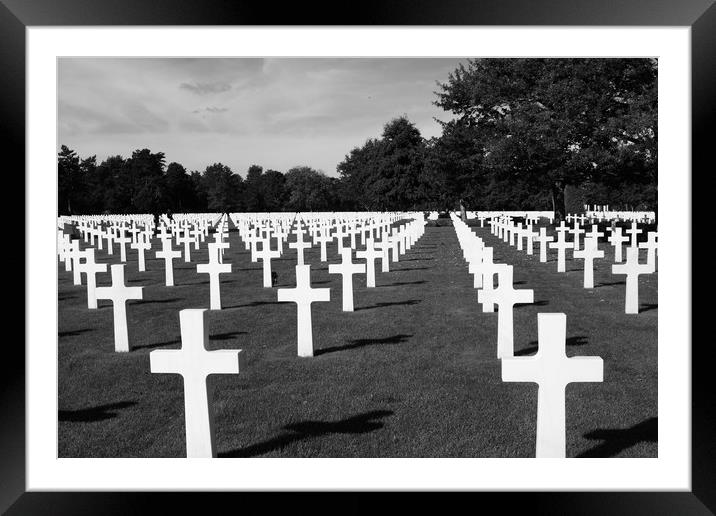 Little White Crosses, Normandy, France  Framed Mounted Print by Aidan Moran