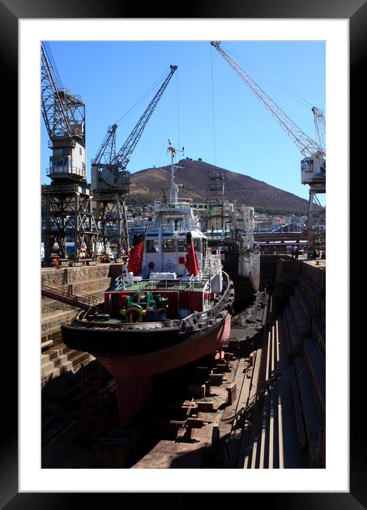 Robinson Dry Dock, Cape Town, South Africa  Framed Mounted Print by Aidan Moran