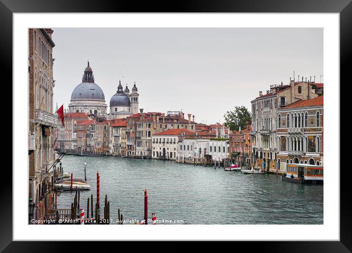 Grand Canal, Venice, Italy.  Framed Mounted Print by Judith Flacke