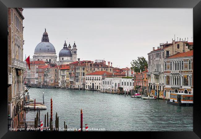 Grand Canal, Venice, Italy.  Framed Print by Judith Flacke