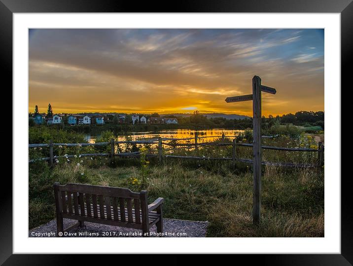 Holmethorpe Lagoons, Merstham, Surrey Framed Mounted Print by Dave Williams