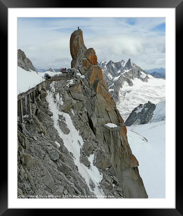 Aiguille du Midi, French Alps Framed Mounted Print by Dave Williams