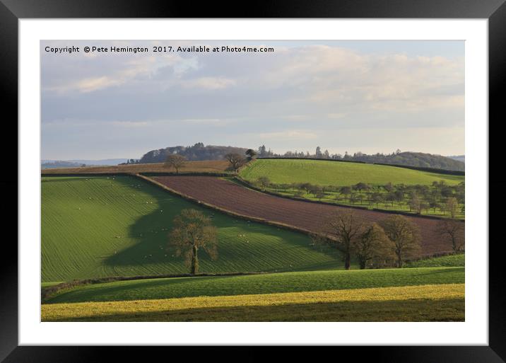 Hele Payne Farm Mid Devon Framed Mounted Print by Pete Hemington