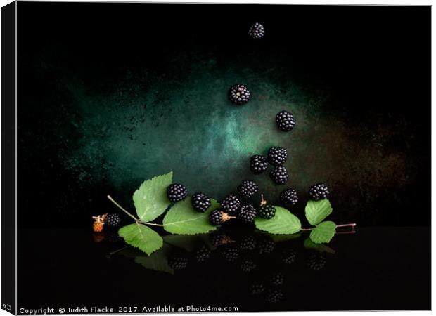 Wild blackberries Canvas Print by Judith Flacke