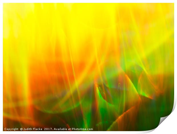 Light waves abstract Print by Judith Flacke