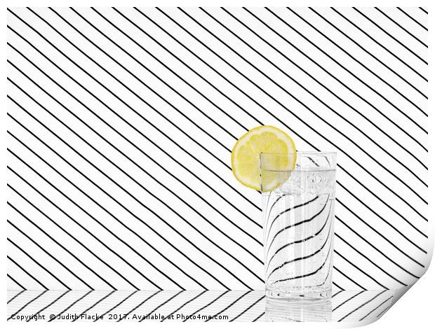 With ice and lemon Print by Judith Flacke