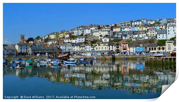Harbour Reflections Print by Dave Williams