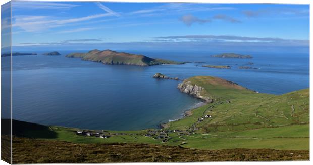 Coumeenole and the Blasket Islands Canvas Print by barbara walsh